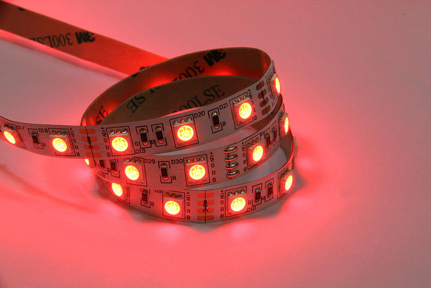 SMD5050 LED ストライプライト リモコン付き RGB ディムブル 5M 60leds 無防水 12V LED ストライプ
