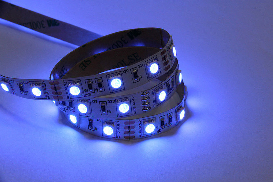 SMD5050 LED ストライプライト リモコン付き RGB ディムブル 5M 60leds 無防水 12V LED ストライプ