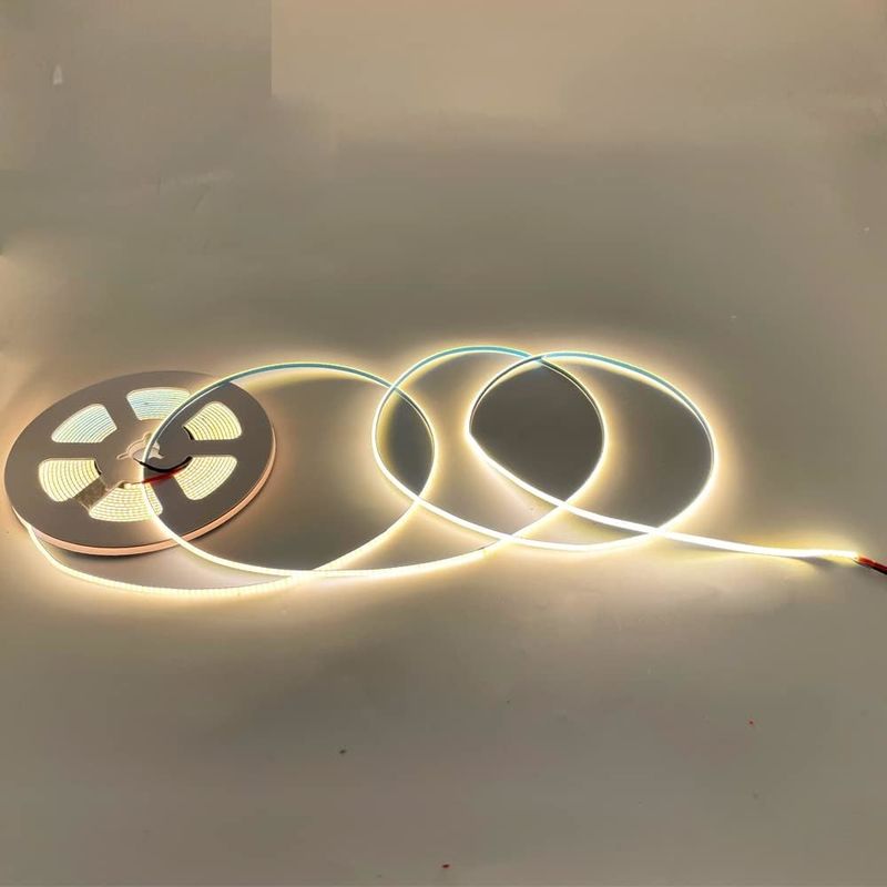 超狭い 3MM 幅 COB LED ストライプライト 400Leds/m 暗調可 5m 長寿