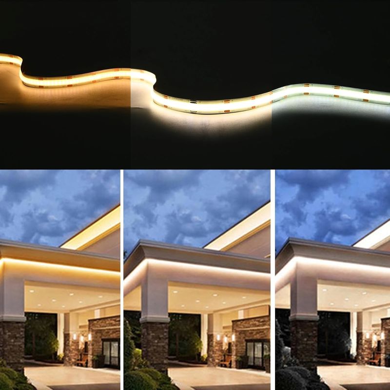 560LED COB LED ストライプ 90 CRI CCT 柔軟なCOB 3M アダプターとミニRFコントローラ
