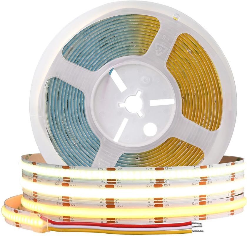 560LED COB LED ストライプ 90 CRI CCT 柔軟なCOB 3M アダプターとミニRFコントローラ