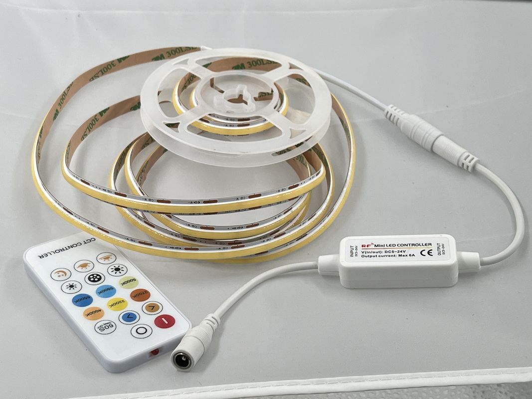 90 CRI COB 560leds CCT 調光可 LED ストライプ 8mm PCB エネルギー節約のためのエコフレンドリー照明 ヨーロッパ