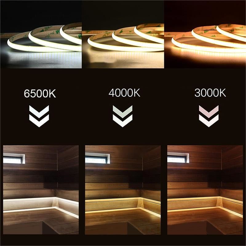 300LED 防湿 可変 90Ra 無電圧 COB LED ストライプ 4cm 切断長 家庭用照明