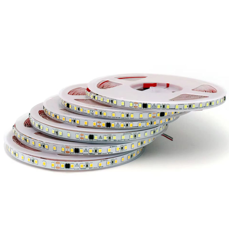IP20 2835 220v LEDライトストライプ 高電圧 8MM 120led/M 240led/M 高明るさ 2835 自粘性