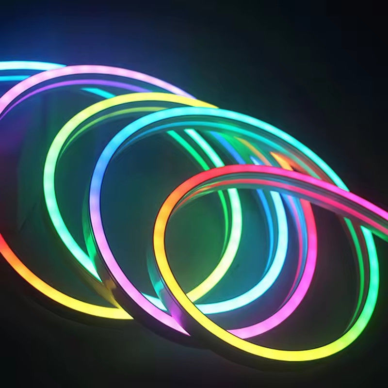 DIYデザイン カラー変更 RGBIC 24V シリコンチューブ ネオン LED ストライプライト ネオンロープ ヨーロッパのゲームルーム