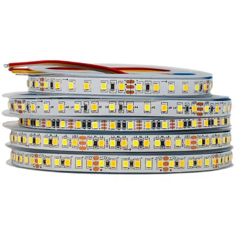 工場販売 二色 CCT LED ストライプライト 24v 色温 調節可能 120led 12v 光 2835 LED ストライプ 装飾