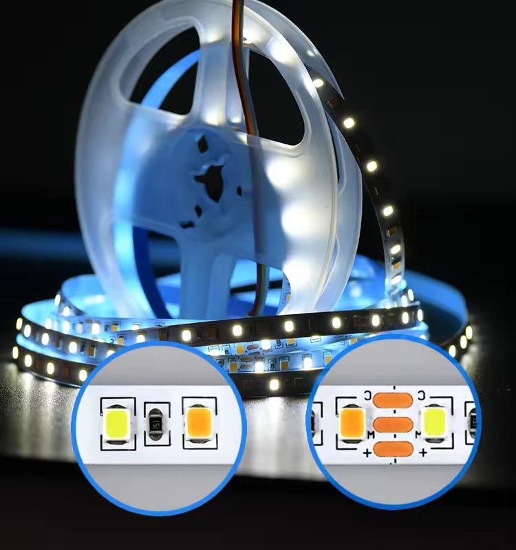 工場販売 二色 CCT LED ストライプライト 24v 色温 調節可能 120led 12v 光 2835 LED ストライプ 装飾