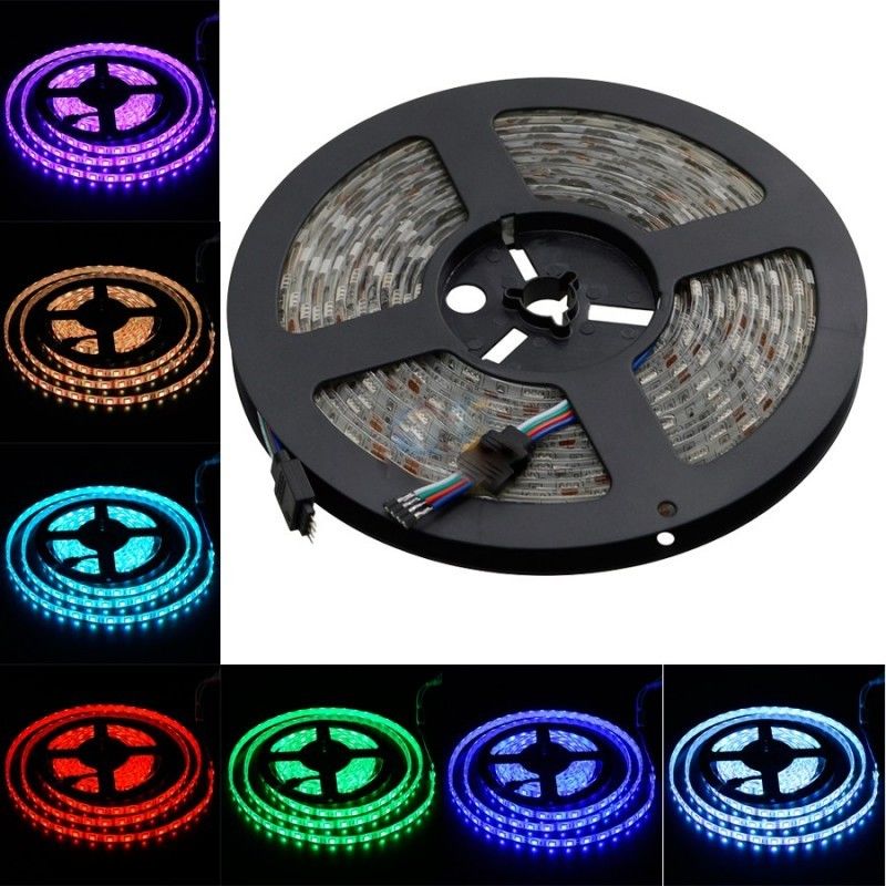 5Meter 150LEDs TVバックライト LEDストライプ DC5V リモコン 24キー SMD5050 RGBストライプ ティラ USBポート ストライプ 柔軟 LED