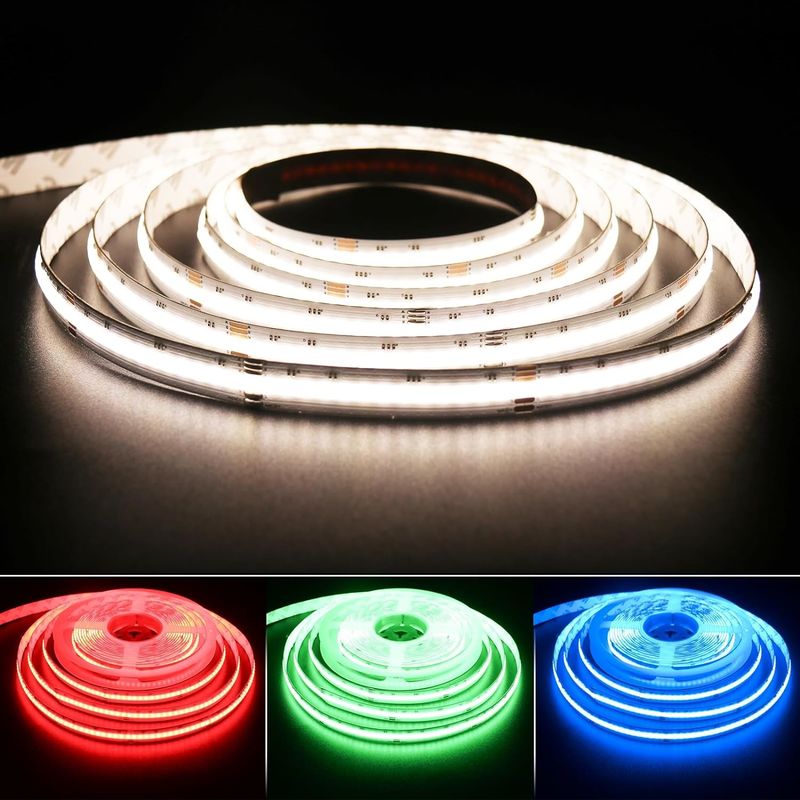 調節可能 19W RGBW COB LED ストライプ 784 LED/m IP20 評価と DMX512/RF/Bluetooth/WiFi コントロール