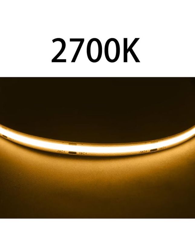 高CRI DC24V COB480ライト 5m/ロール RA90 コブストライプ 室内外装飾用 防水プロファイル COBストライプ