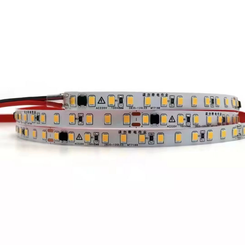 220v ドライバ不要 10cm 切断可能 2835 LED ストライプ IP65 120 LED テープライト 防水性 IP20 柔軟な LED ストライプ