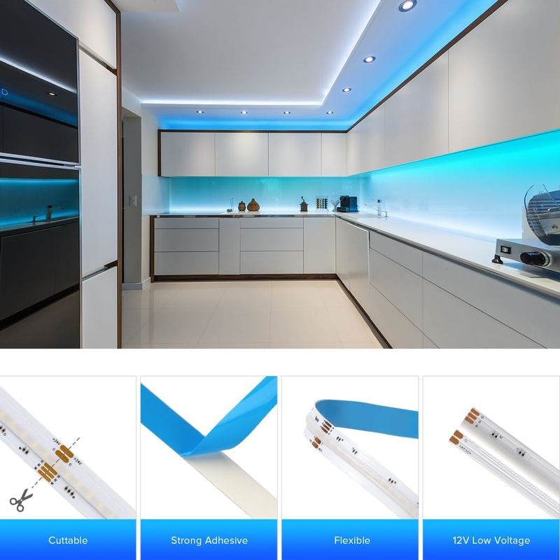 784 LED/m RGBW チップ COB LED ストライプ 調節可能 -20°C から 60°C DC 24V 入力電圧