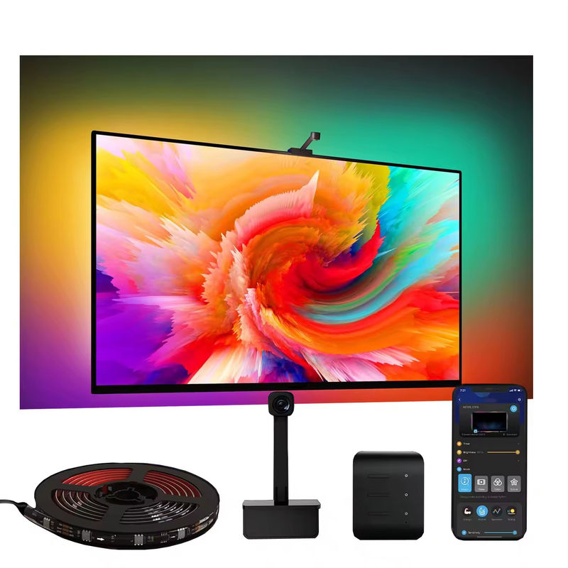 65-75インチ アレクサ グーグル ホーム エムビエント スマート アプリ ワイファイ 浸透式 テレビ バックライト カメラ RGBIC