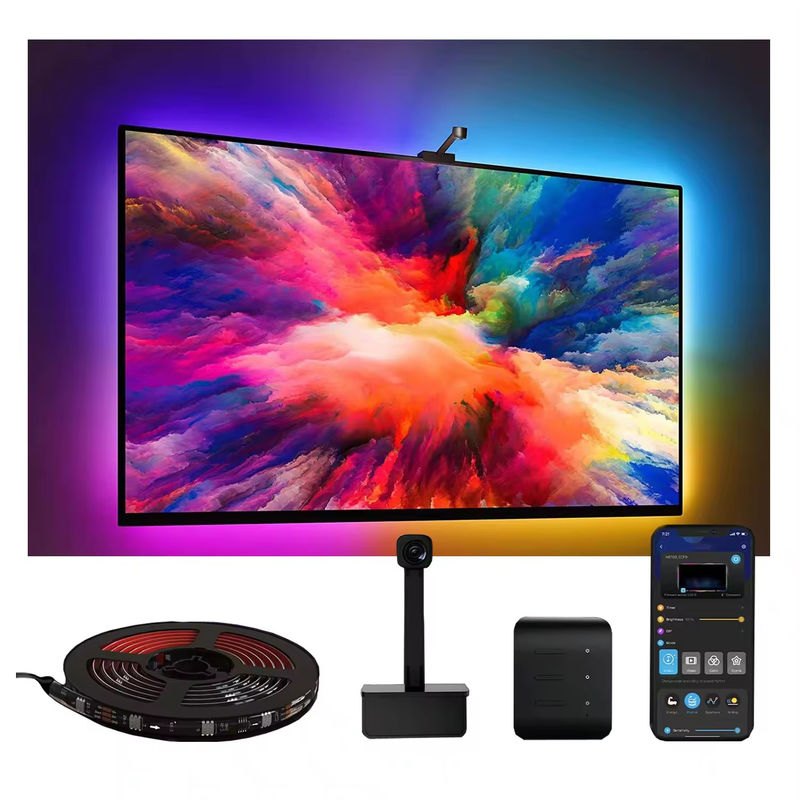65-75インチ アレクサ グーグル ホーム エムビエント スマート アプリ ワイファイ 浸透式 テレビ バックライト カメラ RGBIC