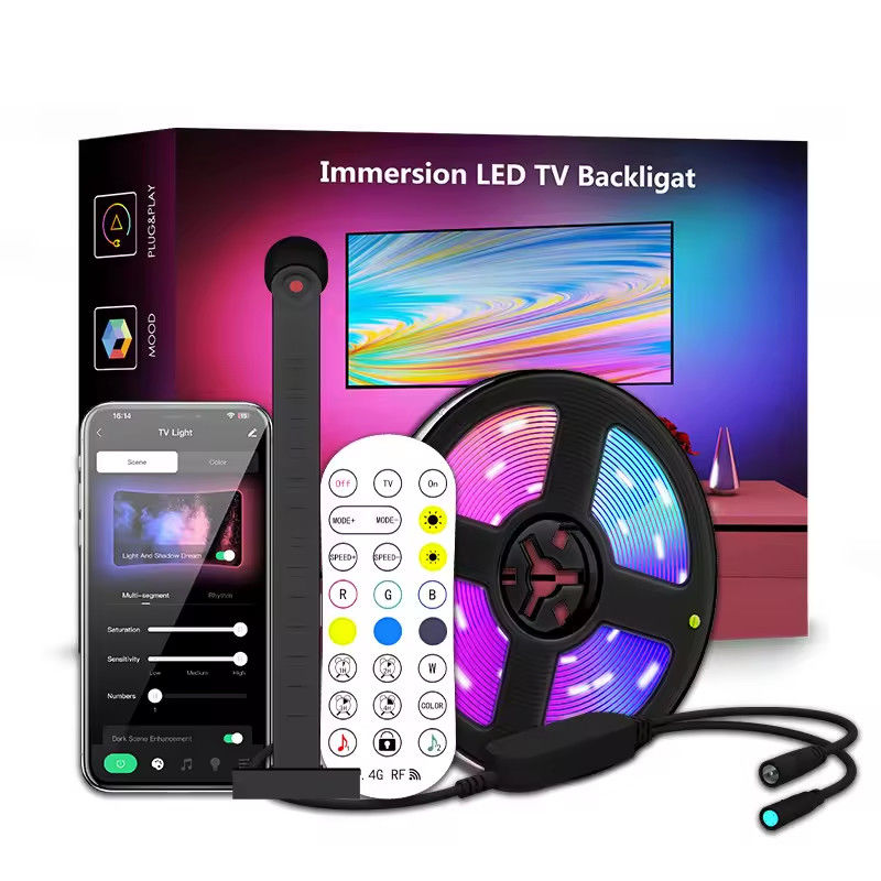 家庭装飾 3.8M 5M USB IP20 テレビ LED バックライト 音楽付き WIFI TUYA スマートホーム APP コントロール
