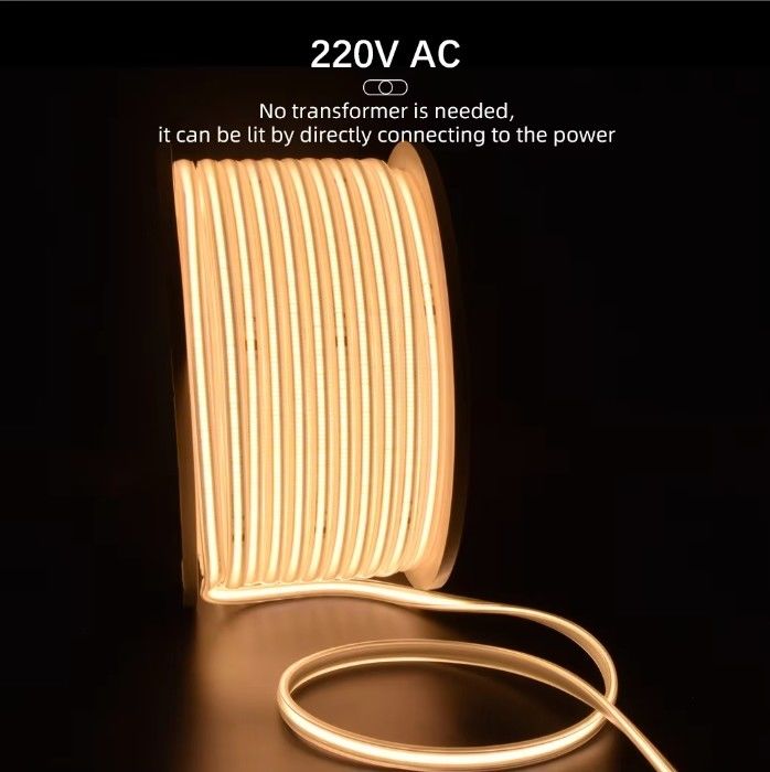 288LED 高電圧 110V 220V 柔軟なCOB LEDストライプライト 2700K 3000K 4000K 6000K