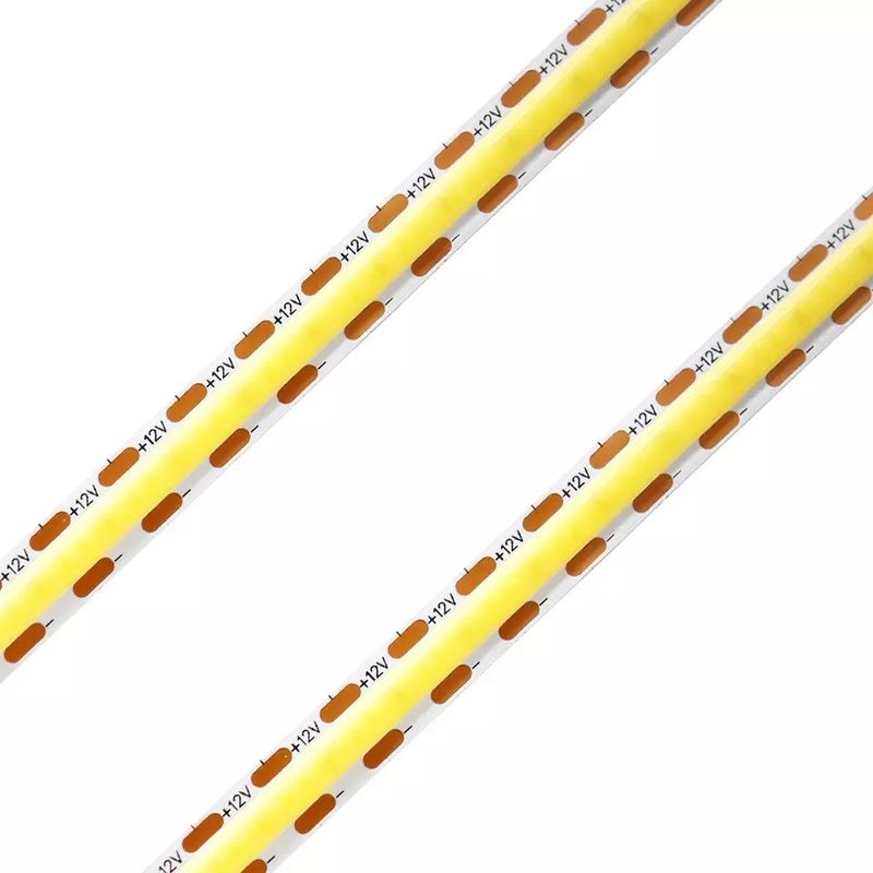 320Leds 柔軟なLEDストライプ 白/温かい白 DC24V 8mm 幅 統合 COB LEDライト