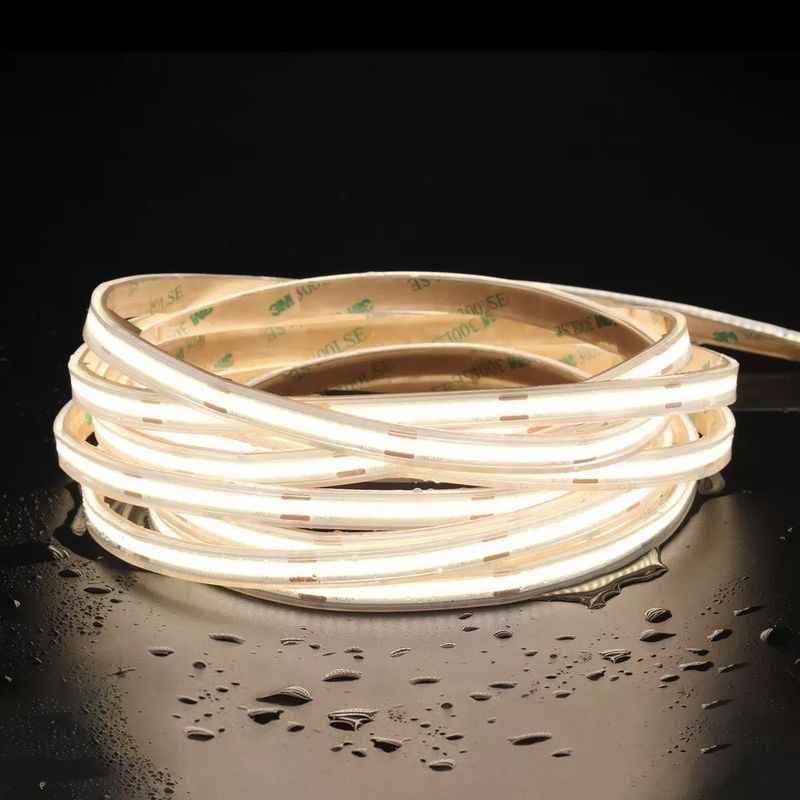 12V 24V 防水 IP65 IP67 IP68 CRI90 ディムブル 5M 柔軟なCOB LED ストライプ