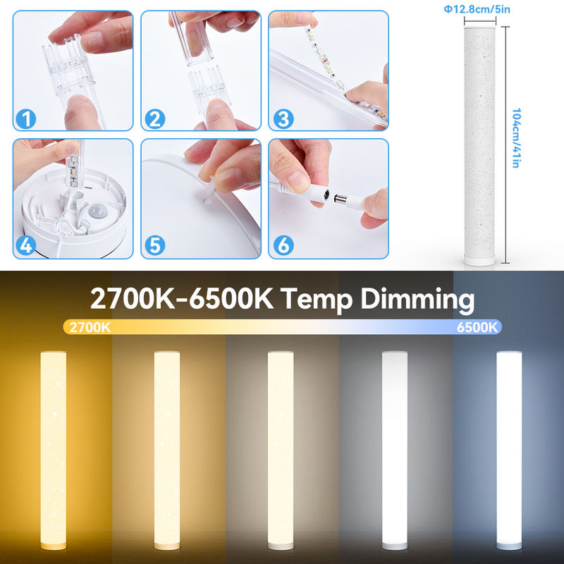 RGB色とりどりのリモコン LED床灯 寝室用 装飾用 周囲照明 1.5m