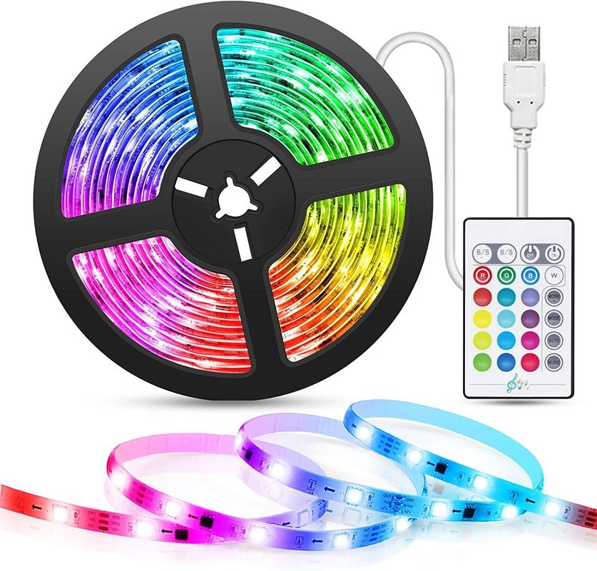 装飾用スマート LED ストライプ 12V 5V USB コントロール 音楽シンクロと RGB 色温