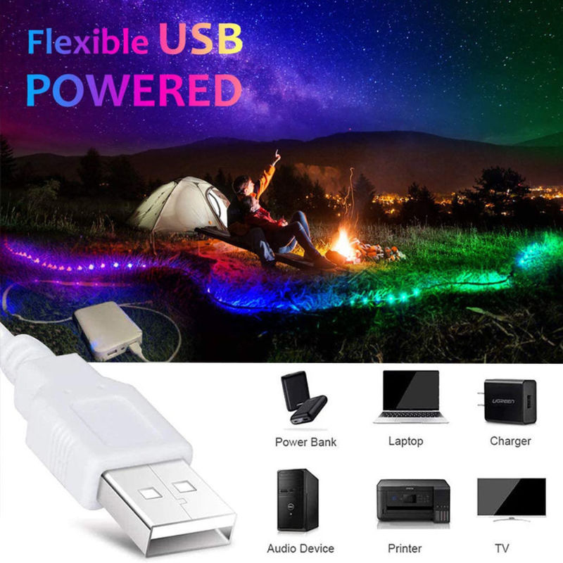 装飾用スマート LED ストライプ 12V 5V USB コントロール 音楽シンクロと RGB 色温