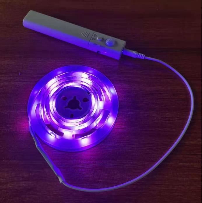 SMD2835 LED ストライプライト モーションセンサー 1m 長さ USB 再充電可能な昼夜モード