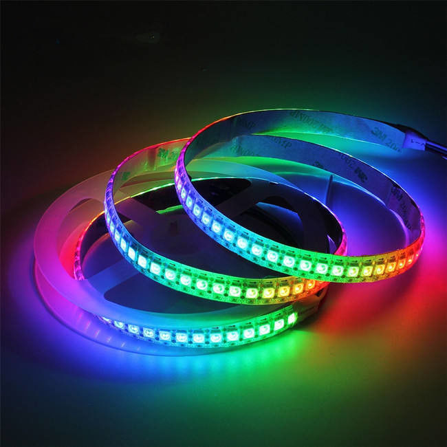 防水 12V ws2812 ws2811 LED ストライプ 60LEDs 魔法の色 RGB 装飾 CRI Ra 80