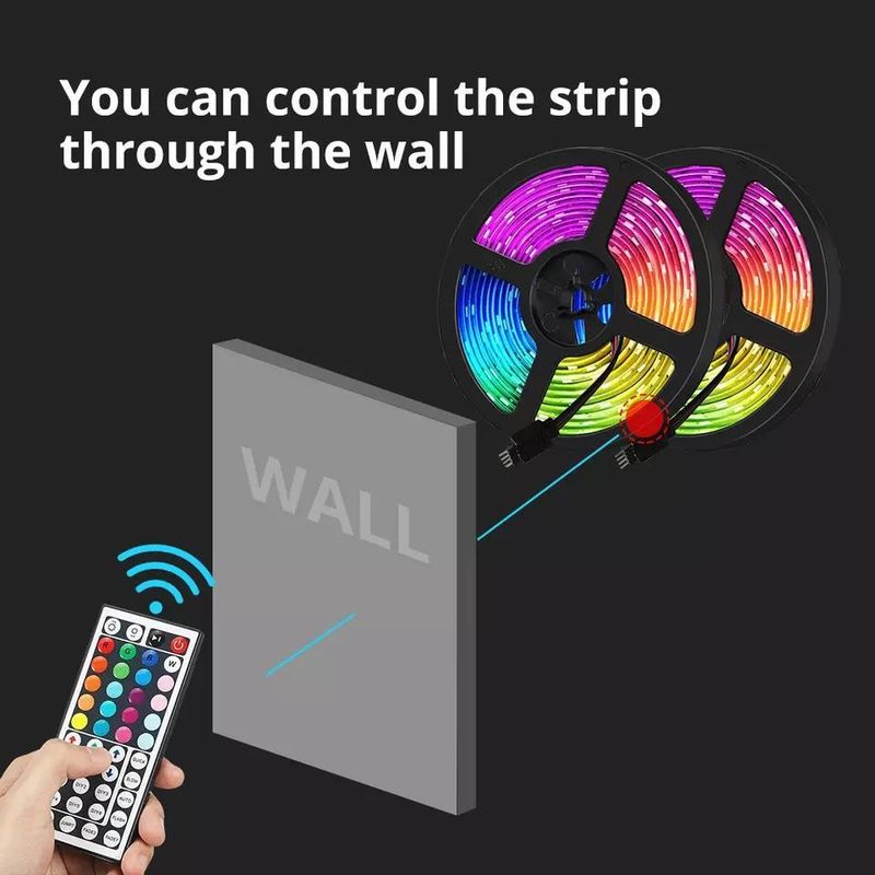 耐久照明 防水 IP65 30d/m 5050 リモコン付きRGB LEDライトストライプ