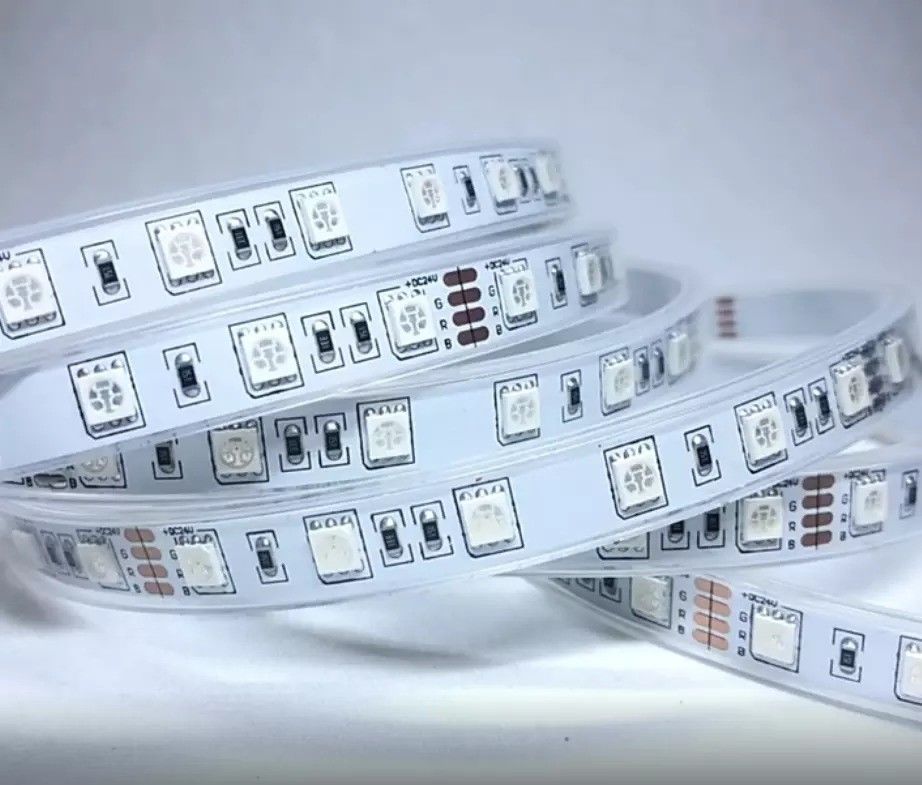 12w 12v 24v 10mm 60Leds Rgb 5050 Smd 柔軟なLEDストライプライト