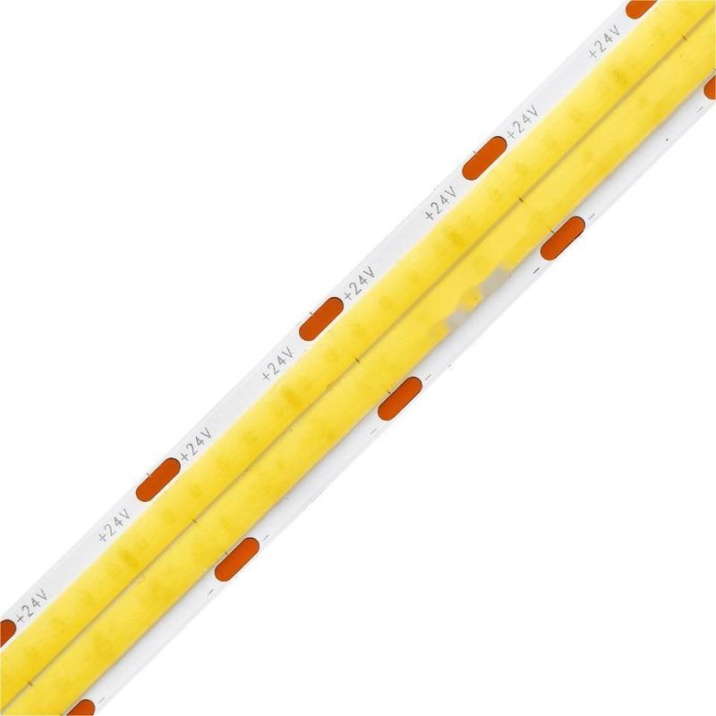 10m/ロール ダブルライン 600LEDs 12v 24v Ra80 12mm 柔軟なCOB LED 柔軟なストライプライト