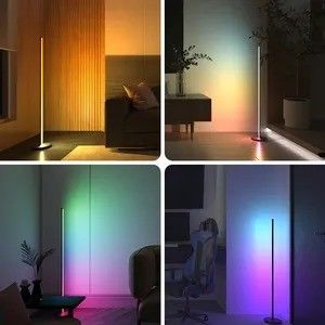 2024 モダン・シリンダー RGB カラフル LED アンビエントライト アプリ スマート・アトмосфера 床灯