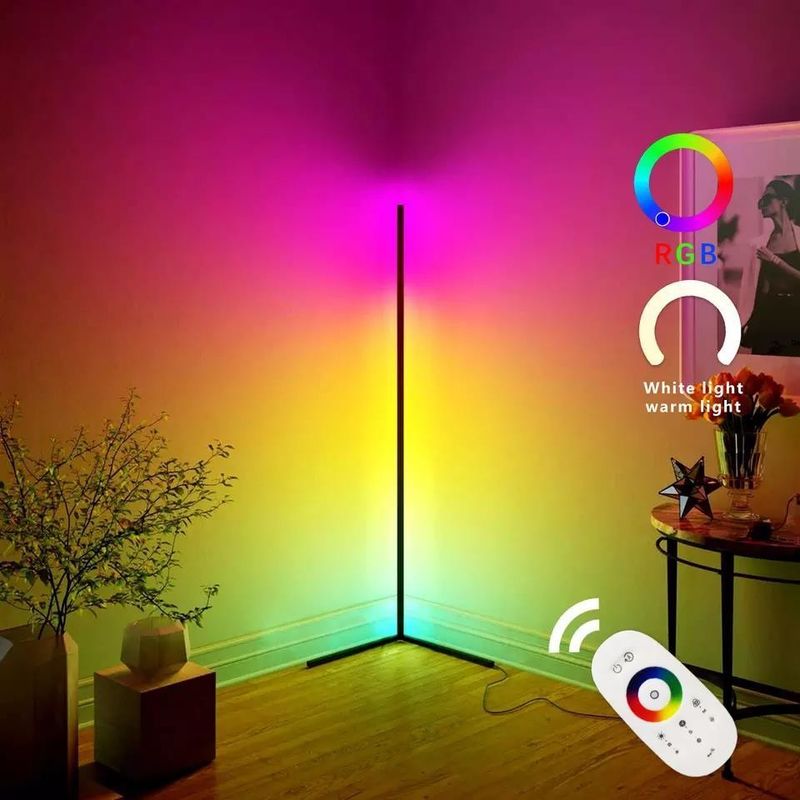 ゲームライト リビングルーム 雰囲気ライト RGB 装飾 ホーム ホテル 照明 立 LED コーナー 床ランプ