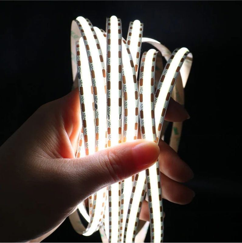 照明と回路設計 COB LED ストライプライト 5m / ロール 12v 24v 480Leds 3 90Ra
