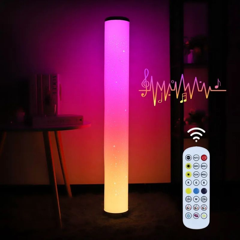 スマートホーム寝室用のカスタム・アトмосфераWiFiアプリとリモコン LEDフロアランプ