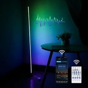 スマートホーム寝室用のカスタム・アトмосфераWiFiアプリとリモコン LEDフロアランプ