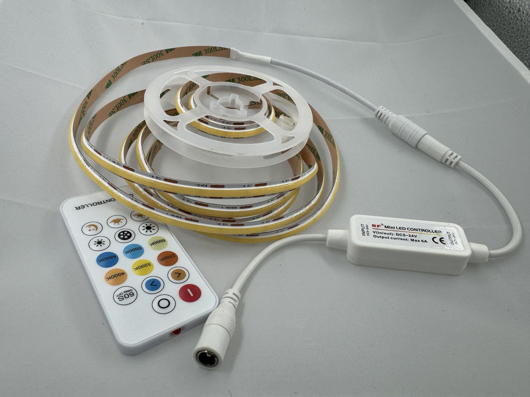 DC12V/24V 入力電圧 LED ストライプキット 暗調可能なCOBライトとスマートドライバー