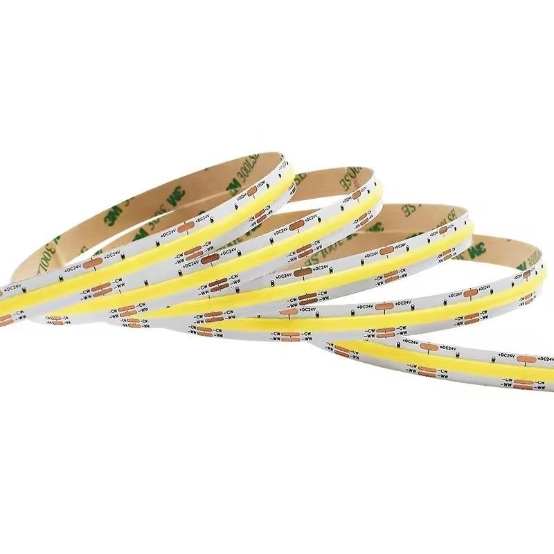 IP20 100lm 10W 24V FCOB 調節可能 ホワイト RA90 560LEDS COB LED ストライプ ダム付き厚いPCB