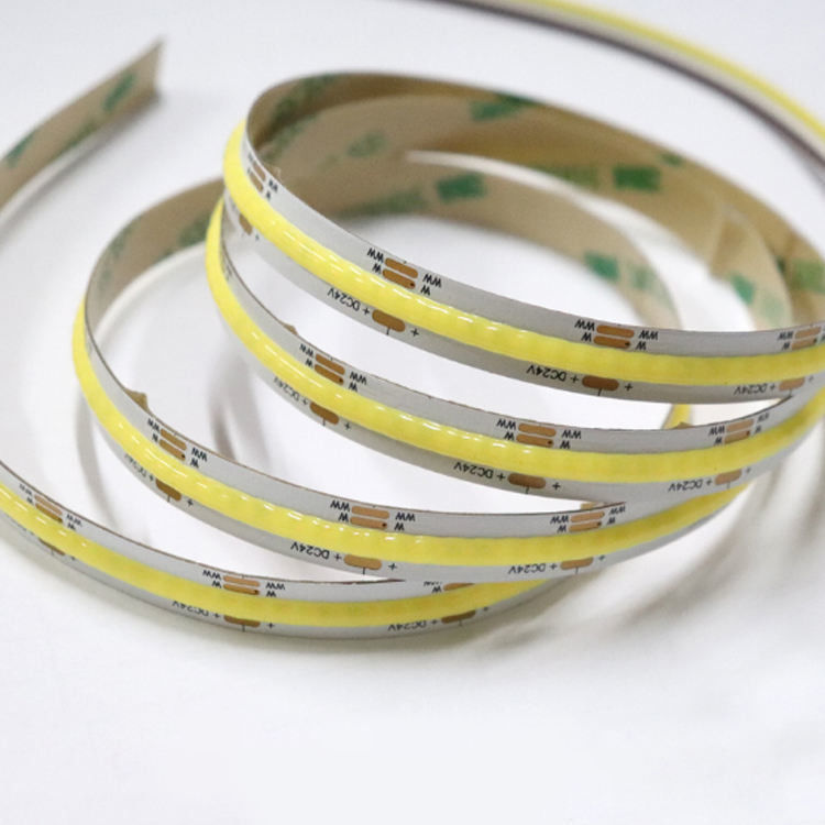 IP20 100lm 10W 24V FCOB 調節可能 ホワイト RA90 560LEDS COB LED ストライプ ダム付き厚いPCB