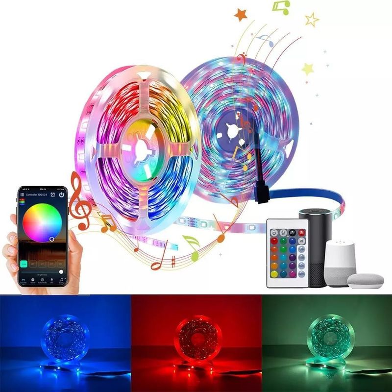 12V 5V 2835 5050 RGB WIFI ツヤ スマート LEDライトストライプ スマートホームデコレーションのための音楽シンクロ
