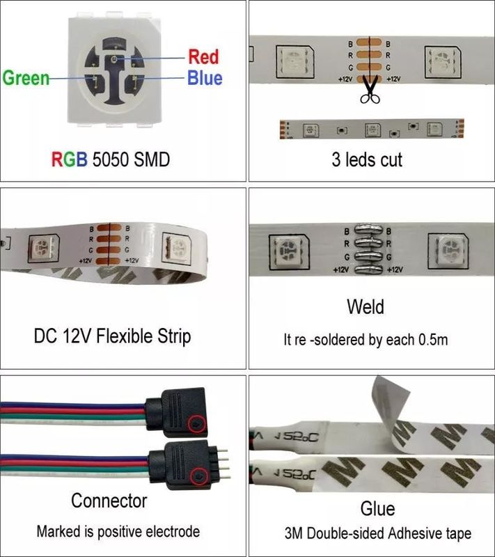 12V 5V 2835 5050 RGB WIFI ツヤ スマート LEDライトストライプ スマートホームデコレーションのための音楽シンクロ