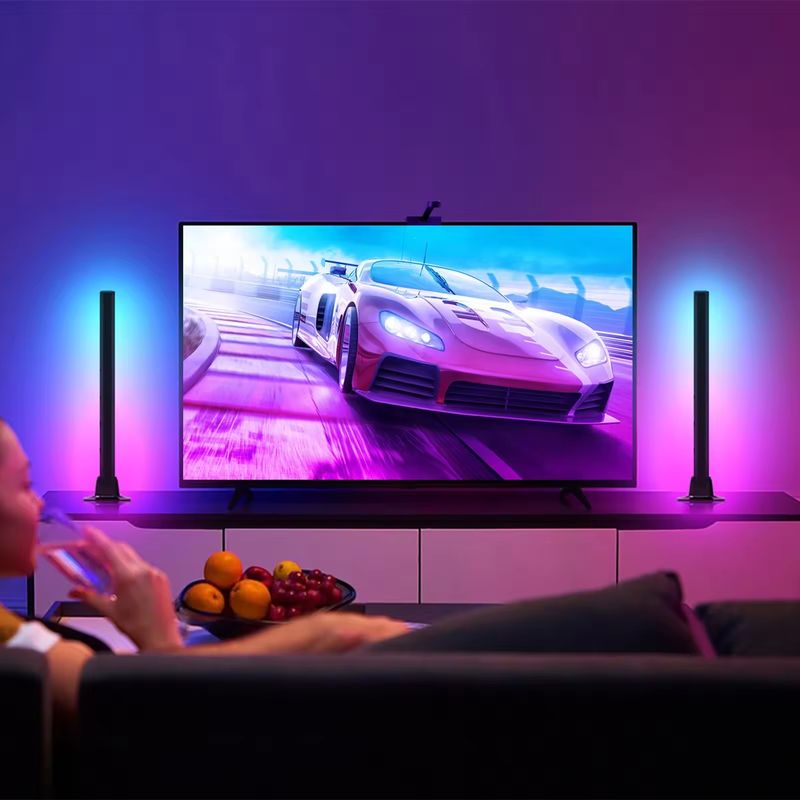 18LEDS 変色 RGB RGBIC 床ランプ 寝室の装飾用 30cm と 50cm サイズ