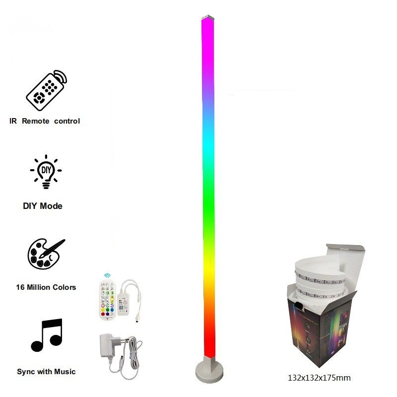 モダンデザイン RGB 多彩 リビング スタンド ライト 床ランプ アダプター USB プラグのみ