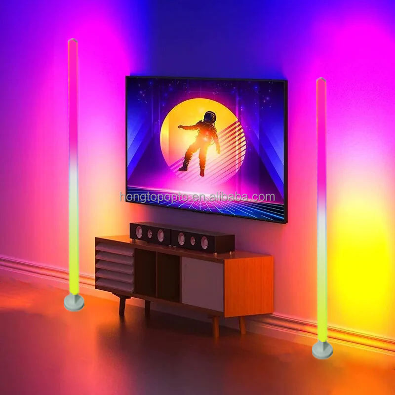 DIY アプリ コントロール LEDコーナーフロアランプ バー寝室ゲームルームのための多色照明