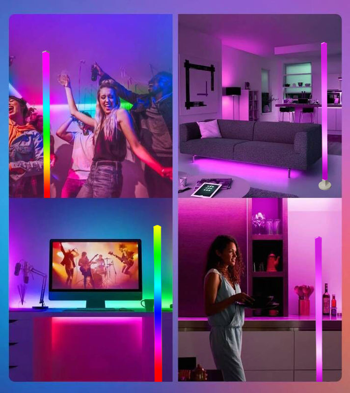 DIY ホーム 装飾 RGB フロアライト ブルートゥース ミュージック コントロールとリモコン