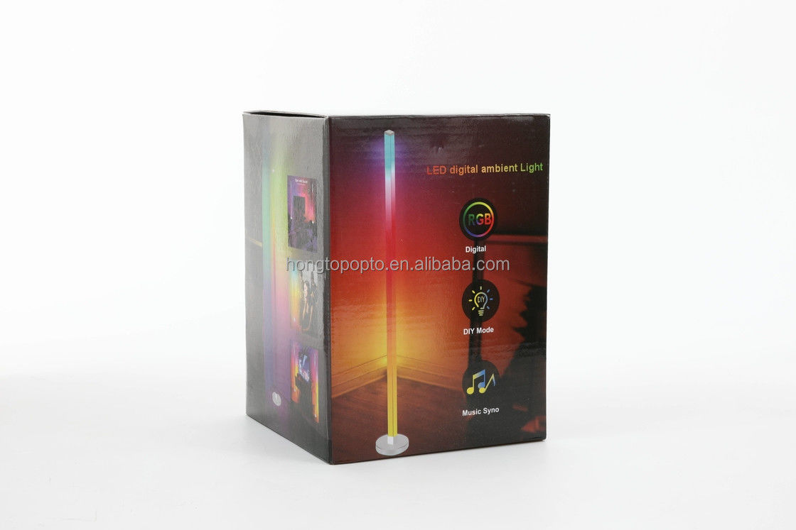18 PCS/CTN RGB 床ランプ 色 気分 変化 照明 音楽 シンクロ LEDバーコーナーライト
