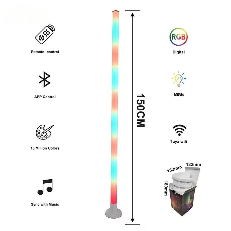 1.5M ASB スマートホーム LED ストライプ IR リモコンと音楽 RGBIC