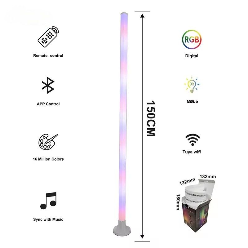 1.5M ASB スマートホーム LED ストライプ IR リモコンと音楽 RGBIC