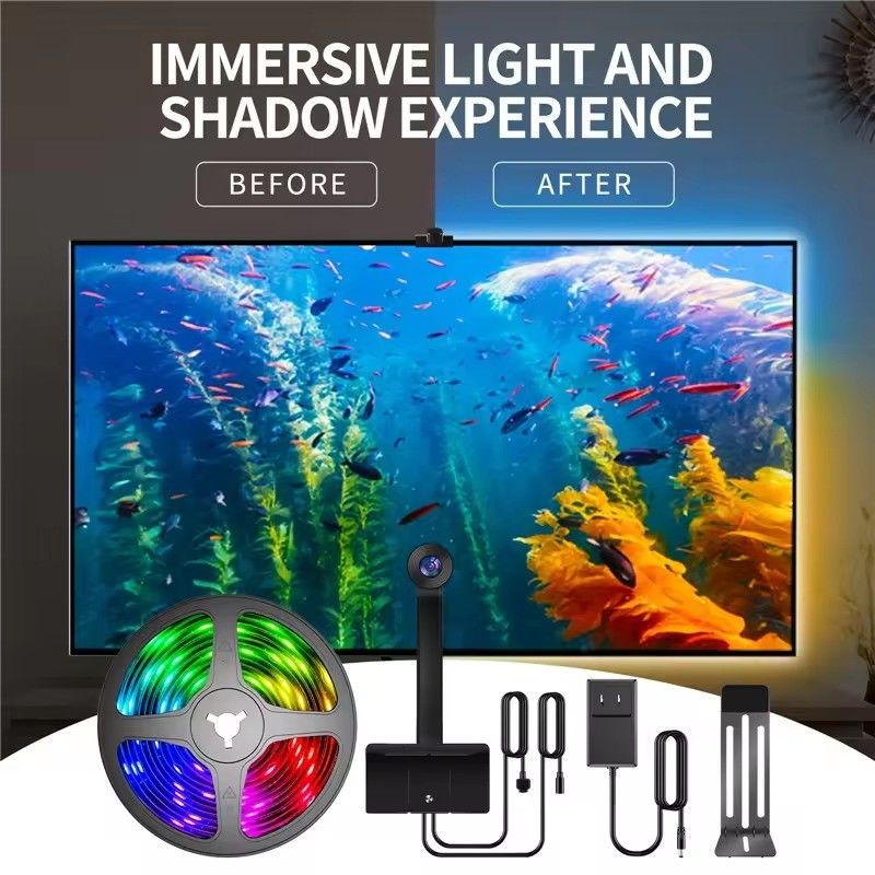 LEDタイプ Smd5050 LEDチップ大気 16.4ft LEDストライプ Google TV用のスクリーン音楽のシンクロ