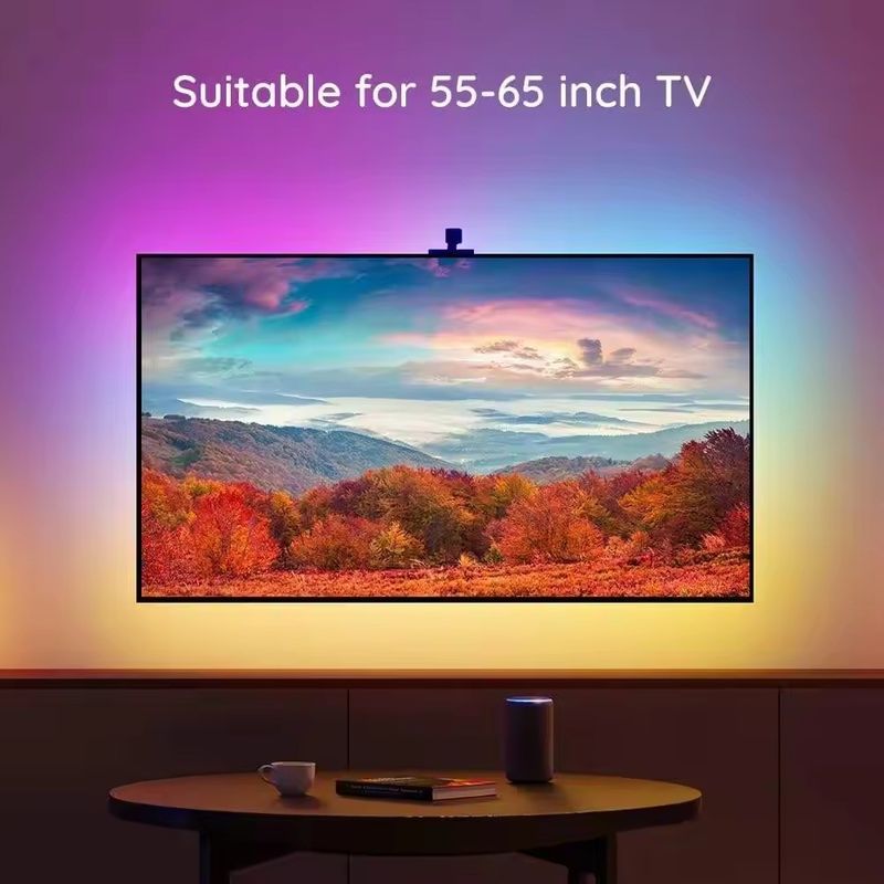 RGBデコバー LED スマートテレビバックライト ストライプライト カメラ付き IP20 3.8m 12V テレビ用