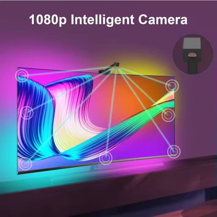 RGBデコバー LED スマートテレビバックライト ストライプライト カメラ付き IP20 3.8m 12V テレビ用